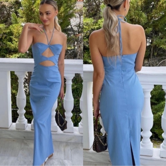 Cutout dress blue - Picture 3 of 17